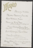 Stukken betreffende het diner voor degenen die een ere-doctoraat van de Columbia University van New York werden verleend en voor enige autoriteiten, 1904