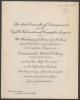 Uitnodigingen voor bijeenkomsten in Saint Louis, onder andere voor de deelnemers aan het International Congress of Arts and Science tijdens de Wereldtentoonstelling in Saint Louis, 1904