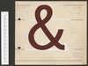 Werktekeningen (met 2-rings perforatie) in bruine verf en met dekwit gecorrigeerd, romein, kapitaal met onderkast, cijfers en tekens; deels met vermelding &#39;Intertype&#39;, 1957-1970
