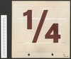 Werktekeningen (met 2-rings perforatie) in bruine verf en met dekwit gecorrigeerd, vette romein, (breuk)cijfers, ligaturen, accenten en tekens, merendeels 1964
